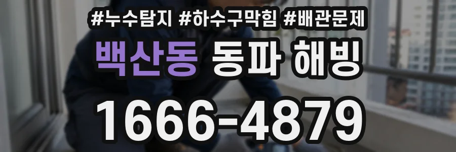 백산동 동파 해빙