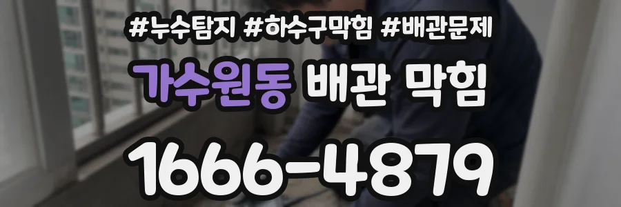 가수원동 배관 막힘