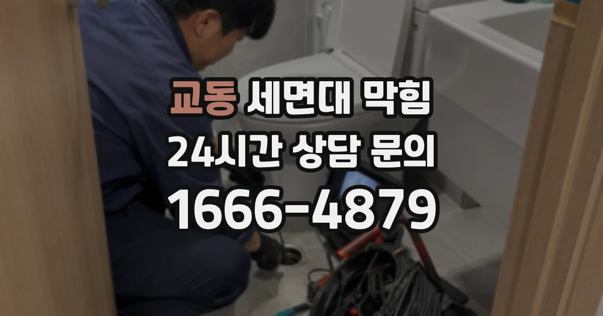 교동 세면대 막힘