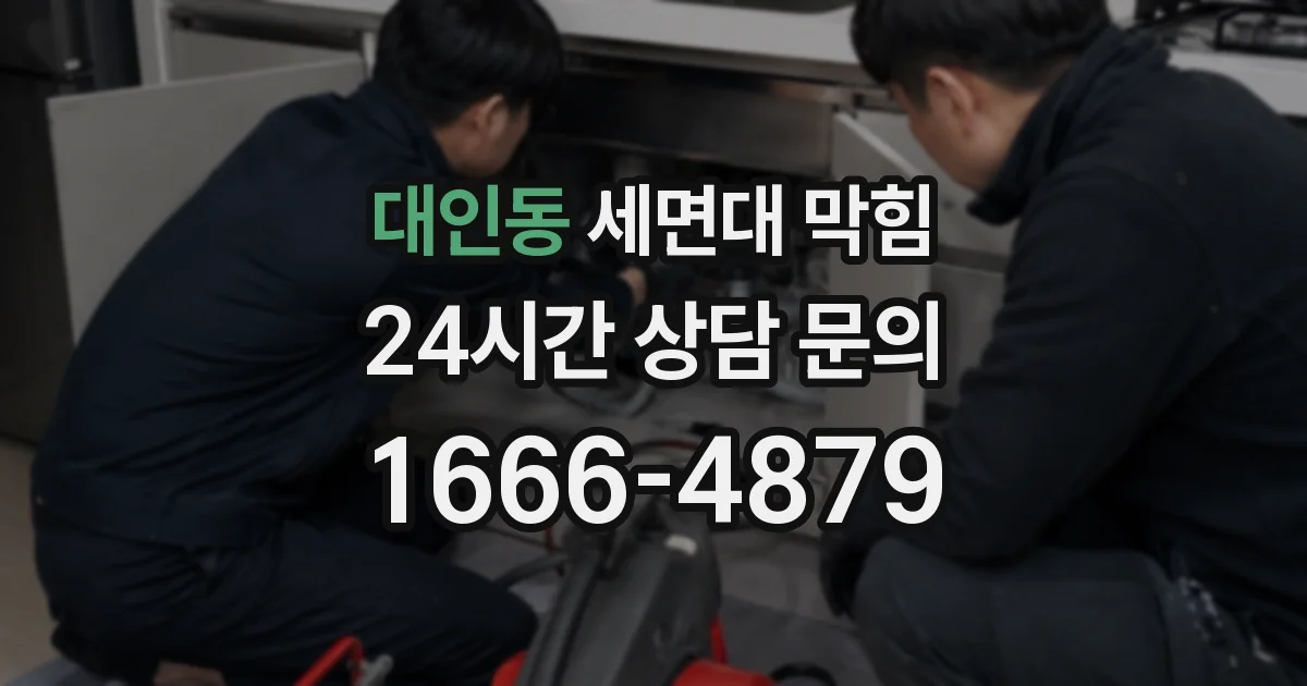 대인동 세면대 막힘