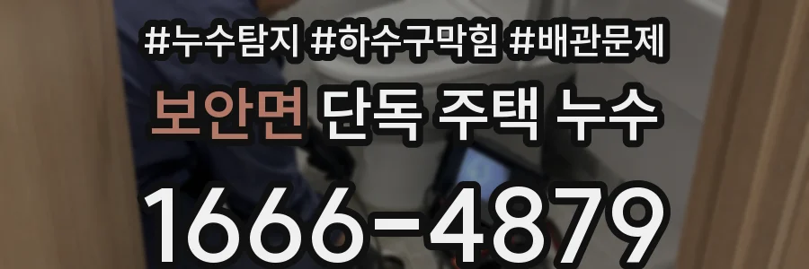 보안면 단독 주택 누수