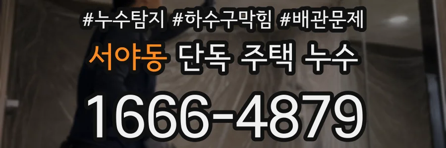 서야동 단독 주택 누수