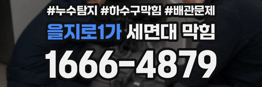 을지로1가 세면대 막힘