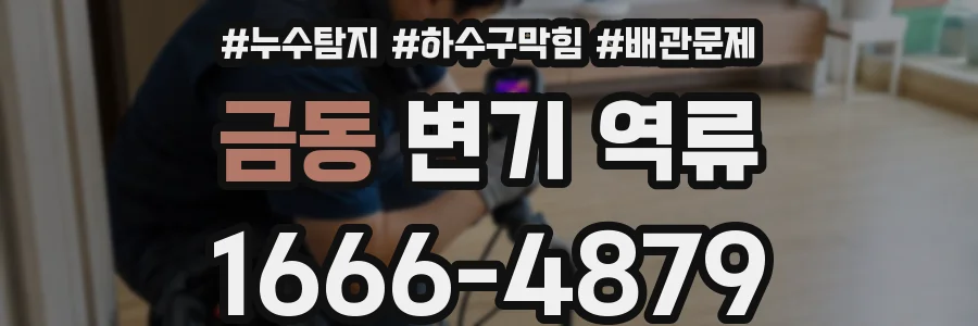 금동 변기 역류
