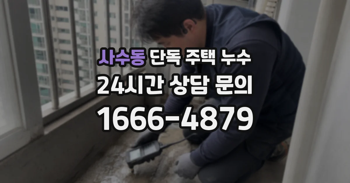 사수동 단독 주택 누수