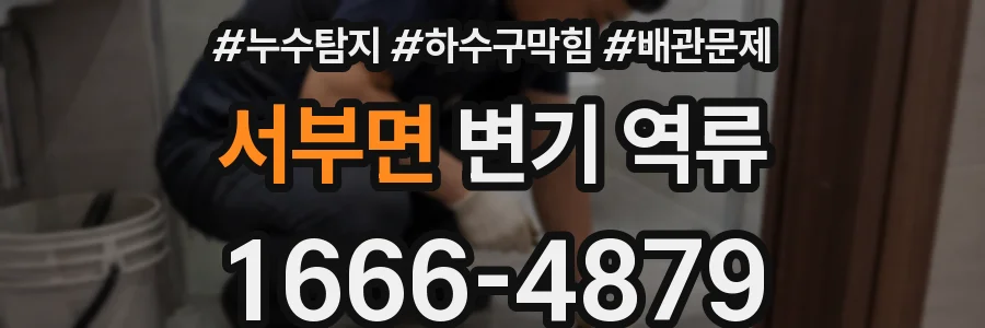 서부면 변기 역류
