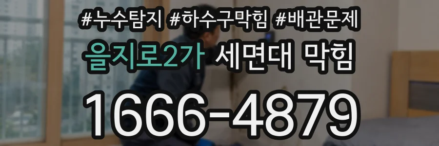 을지로2가 세면대 막힘