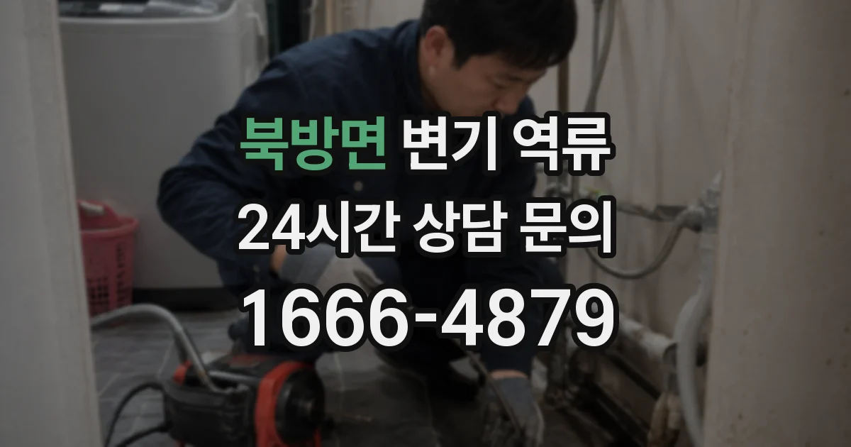 북방면 변기 역류