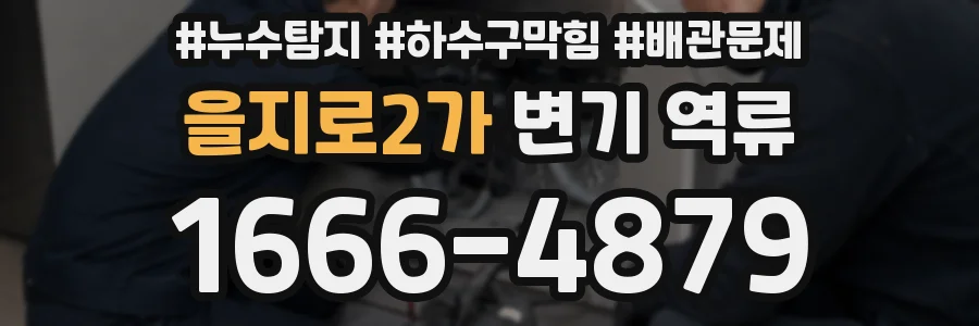 을지로2가 변기 역류