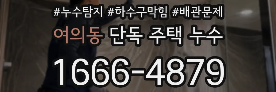 여의동 단독 주택 누수