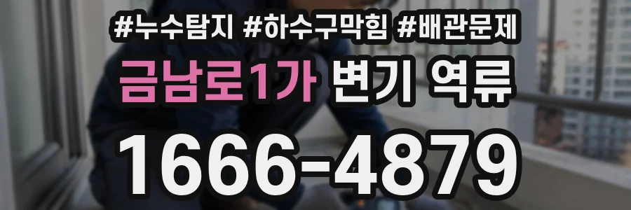 금남로1가 변기 역류