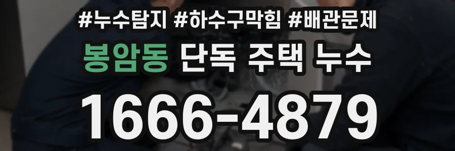 봉암동 단독 주택 누수