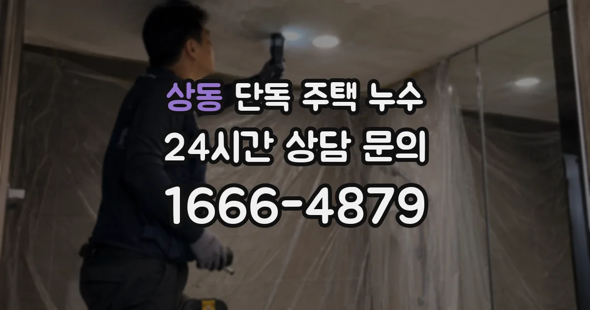 상동 단독 주택 누수