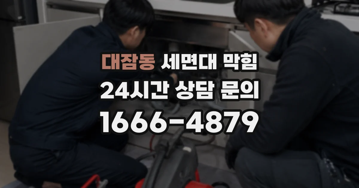 대잠동 세면대 막힘