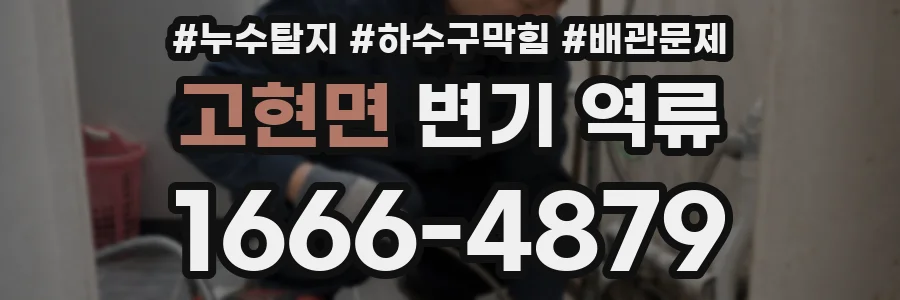 고현면 변기 역류