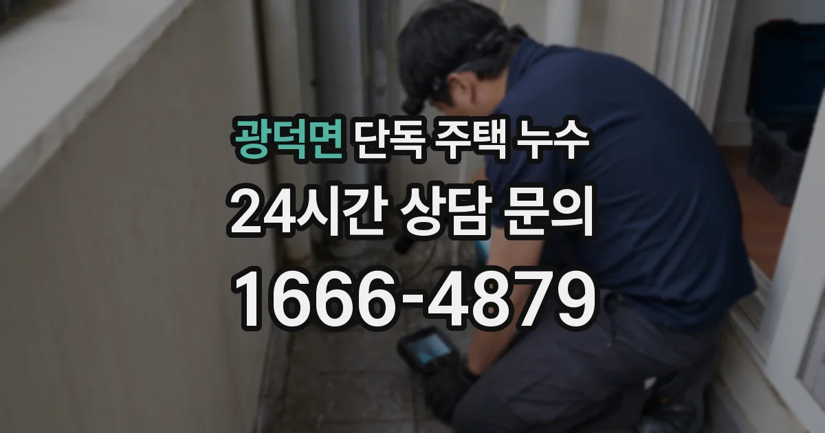 광덕면 단독 주택 누수