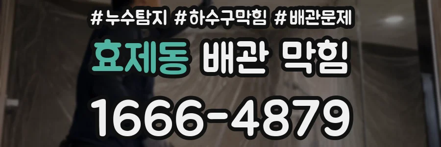 효제동 배관 막힘