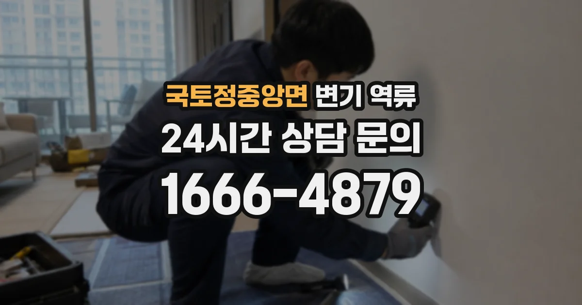 국토정중앙면 변기 역류
