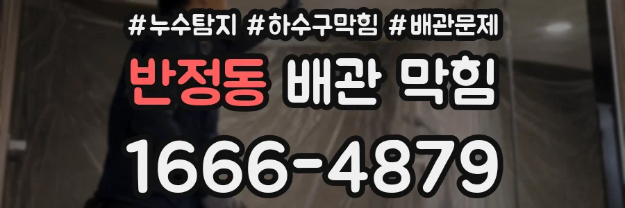 반정동 배관 막힘
