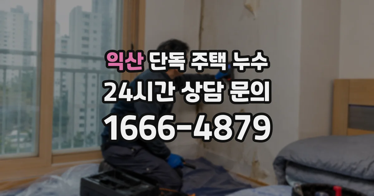 익산 단독 주택 누수