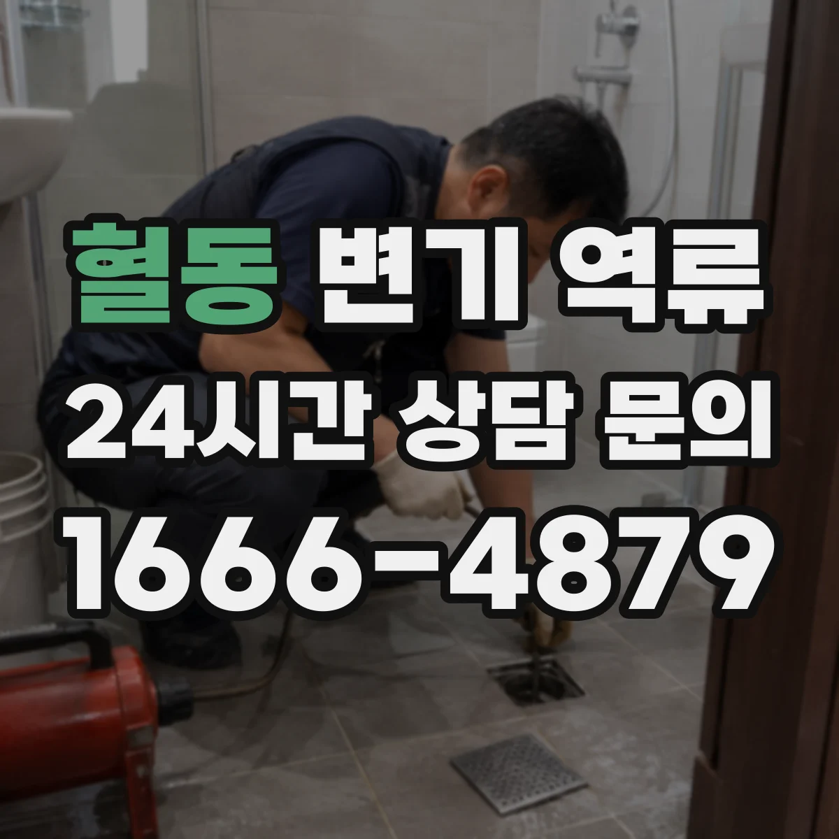혈동 변기 역류