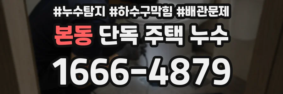 본동 단독 주택 누수
