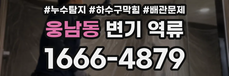 웅남동 변기 역류
