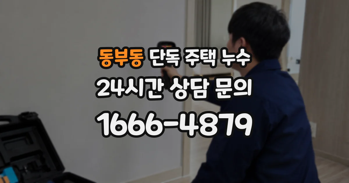 동부동 단독 주택 누수