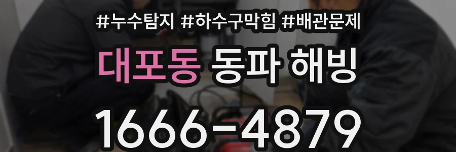 대포동 동파 해빙