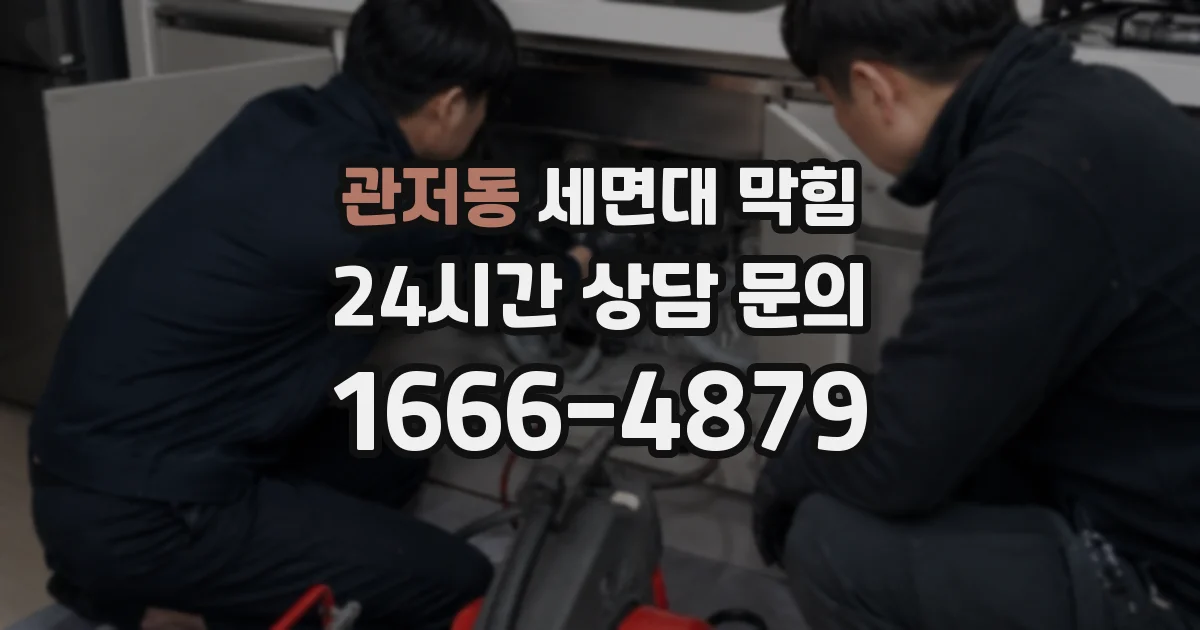 관저동 세면대 막힘