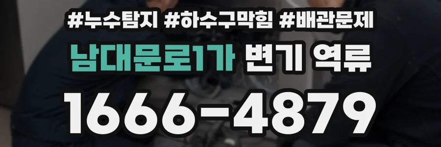 남대문로1가 변기 역류