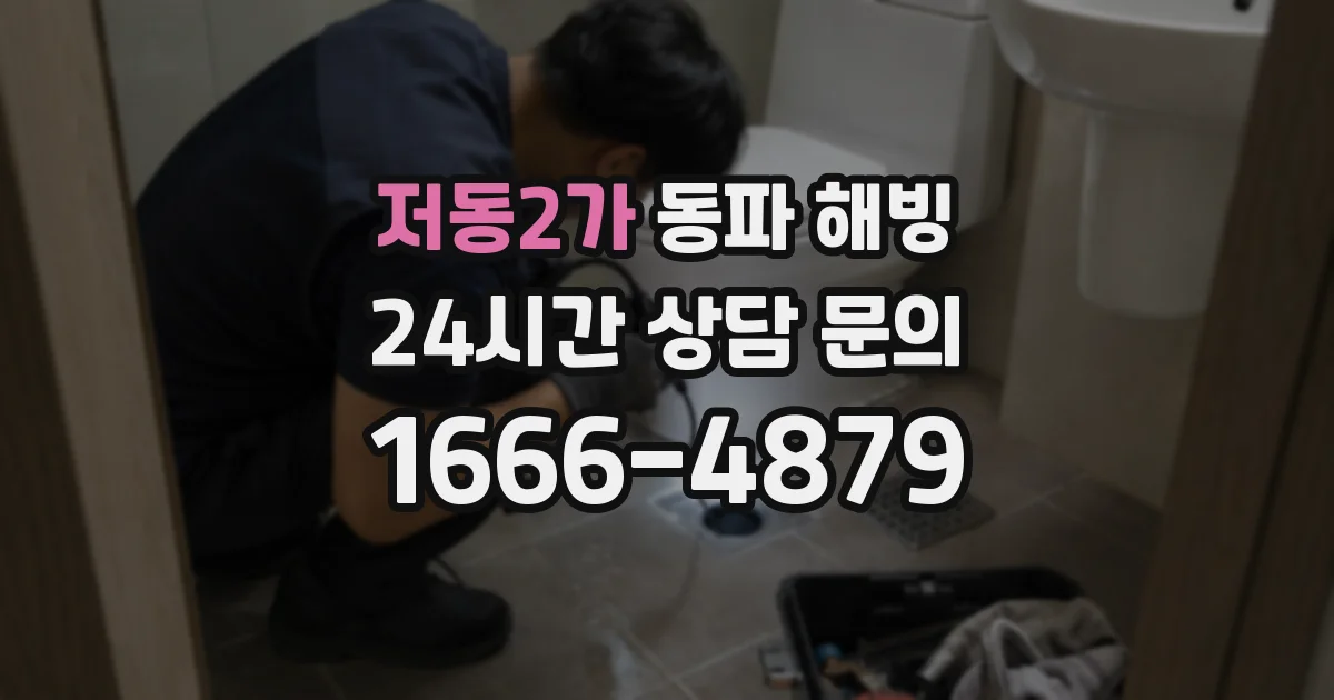 저동2가 동파 해빙
