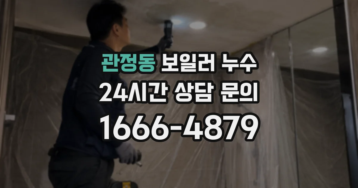 관정동 보일러 누수