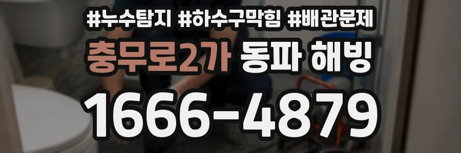 충무로2가 동파 해빙