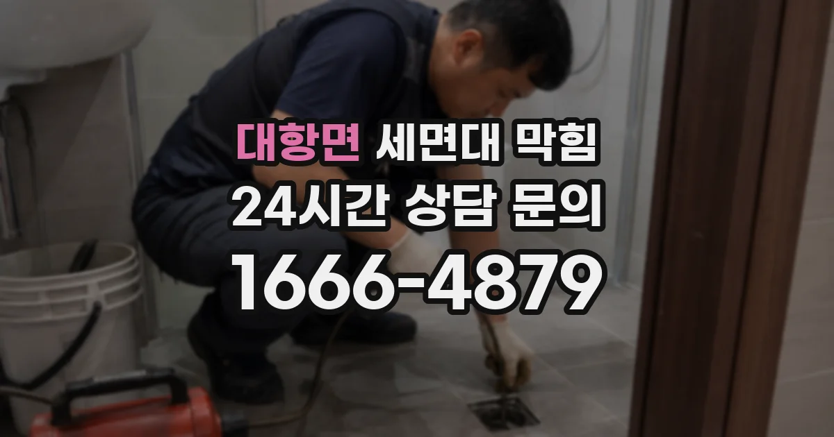대항면 세면대 막힘