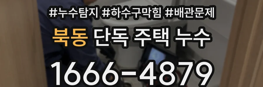 북동 단독 주택 누수