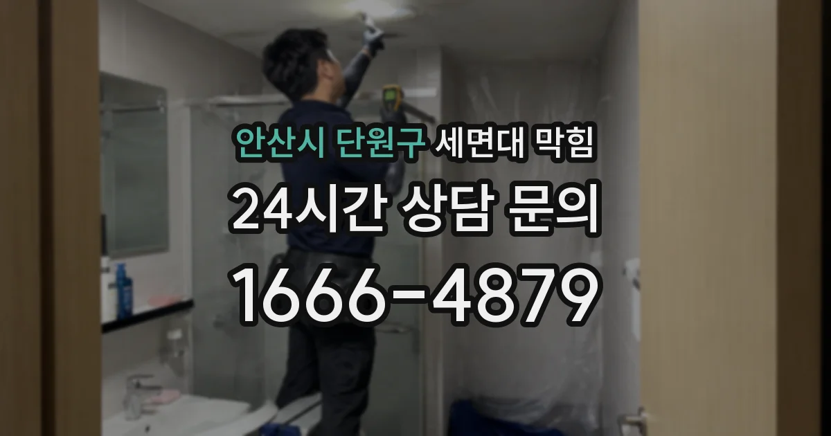 안산시 단원구 세면대 막힘