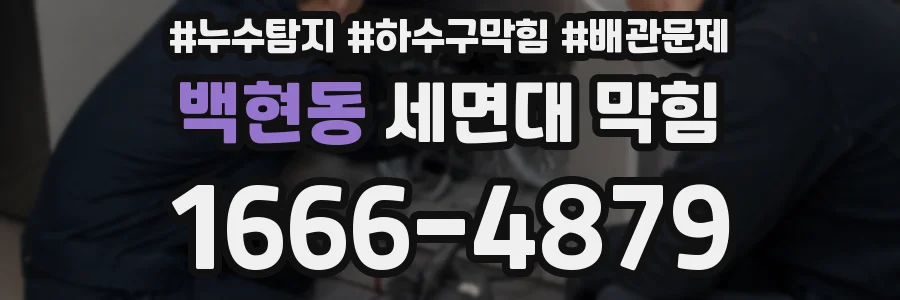 백현동 세면대 막힘