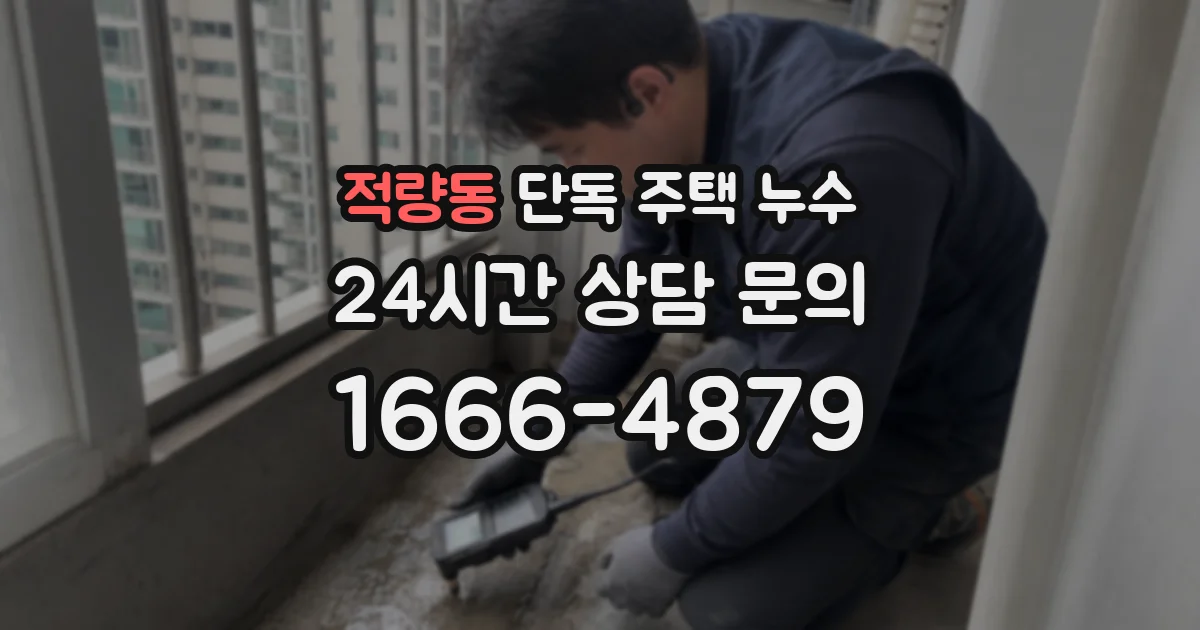 적량동 단독 주택 누수