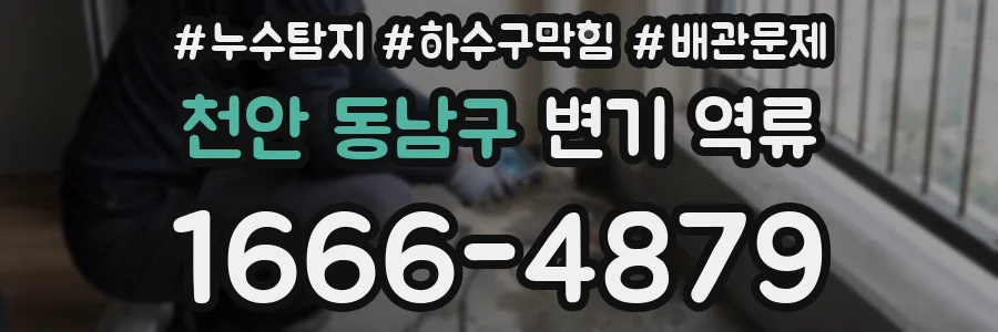 천안 동남구 변기 역류