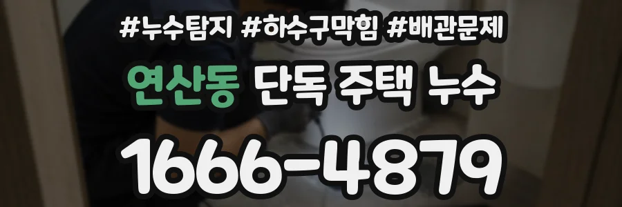 연산동 단독 주택 누수