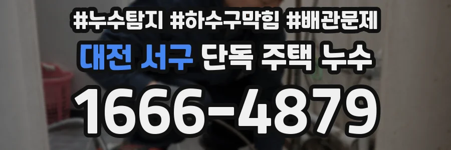 대전 서구 단독 주택 누수