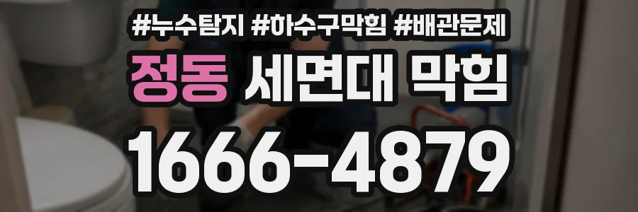 정동 세면대 막힘