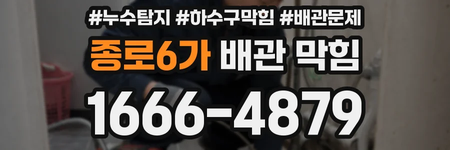 종로6가 배관 막힘