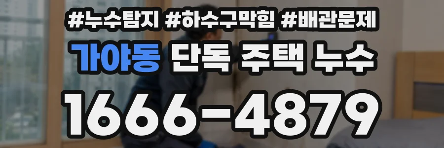 가야동 단독 주택 누수