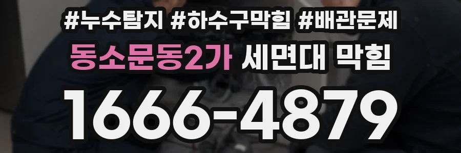 동소문동2가 세면대 막힘
