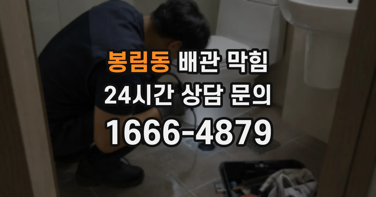 봉림동 배관 막힘