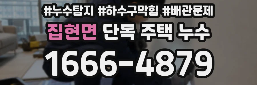 집현면 단독 주택 누수