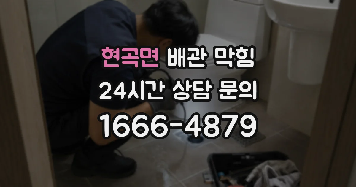 현곡면 배관 막힘