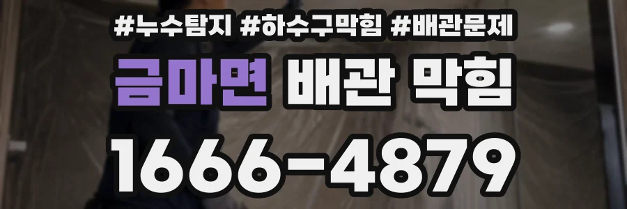 금마면 배관 막힘